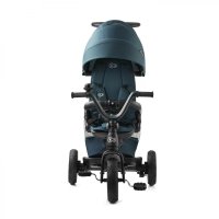 Tricicleta pentru copii Kinderkraft Easytwist Midnight Green cu scaun reversibil, pozitie de somn, cauciucuri PU, protectie UV de la varsta de 9 luni - 5