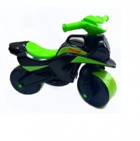 Motocicleta fara pedale pentru copii Music 013959, verde si negru, cu efecte sonore - 1