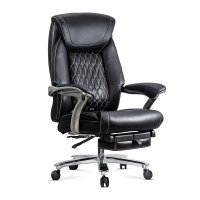 Scaun Directorial OFF 950 Negru din Piele Ecologica Premium cu Suport Lombar Reglabil - Capacitate 150 KG - 1