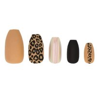 Set 24 unghii false W7 Glamorous Nails Jingle Jungle cu adeziv inclus - 2