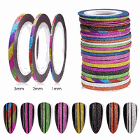 Banda Decorativa Glitter Set 10 culori- 3mm - BDG1 - 1