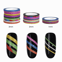 Banda Decorativa Glitter Set 10 culori- 3mm - BDG1 - 2