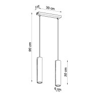 Lustra Suspendata Sollux Lighting Lagos Alb 30x6x90 cm - 4