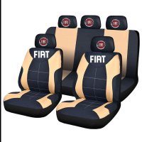 Huse Scaune Universale pentru Fiat – Design Negru/Crem - 2