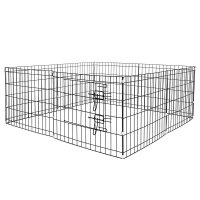 Tarc animale companie fier configurabil usa acces xxl, 120x120x60 cm, pliabil, negru - 6