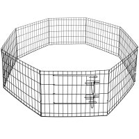 Tarc animale companie fier configurabil usa acces xxl, 120x120x60 cm, pliabil, negru - 5