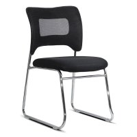 Scaun pentru Vizitatori HRC 613F cu Cadru Metalic si Mesh Negru - 1