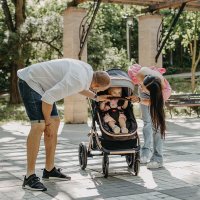 Carucior pentru copii Coccolle Melora Diamond Black 3 in 1 Transformabil, Reversibil, Cadru din aluminiu, Pliere compacta, Maner ajustabil, Spatar reglabil si Accesorii incluse - 2