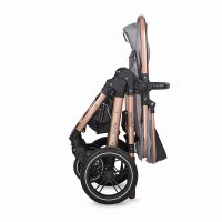 Carucior pentru copii Coccolle Melora Diamond Black 3 in 1 Transformabil, Reversibil, Cadru din aluminiu, Pliere compacta, Maner ajustabil, Spatar reglabil si Accesorii incluse - 5