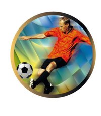 Emblema Colorata Fotbal pentru Medalii si Cupe 50mm - 1