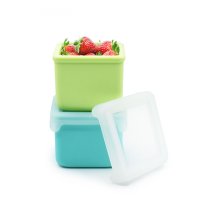 Set 2 recipiente Melii blue lime din silicon - 3