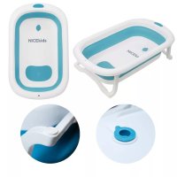 Set Cadita pliabila NiceKids cu Hamac inclus Blue - 5