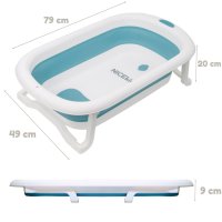 Set Cadita pliabila NiceKids cu Hamac inclus Blue - 7