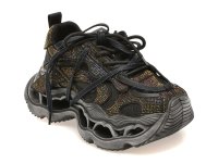 Pantofi sport negri GRYXX 3059 din material textil si piele naturala - 1