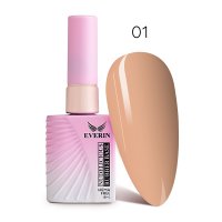 Rubber Base Everin Nudelicious 01 – Bază rubber Nude Bej-Deschis, HEMA &amp; TPO Free, 15ml - 1