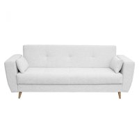 Canapea SIENA extensibila, 3 locuri, cu arcuri si lada depozitare, gri deschis, 230x87x92 cm - 1