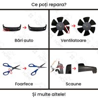 Set 500 bucati capse metalice de intarire pentru aparat sudat plastic, lipit/reparat bara auto, tip S, 0.8mm, otel - 3