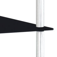 Raft modern cu 4 etaje, negru, 40 x 40 x 100 cm, din sticla securizata - 4