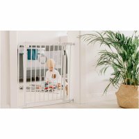 Poarta de siguranta cu suruburi Truus Slim Led cu lumina led cu senzor 105 cm gri Lionelo - 11