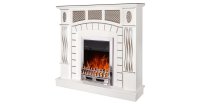 Semineu electric Amsterdam alb & Galileo silver, Art Flame, 1120x1150x300 mm, 2000W - 2