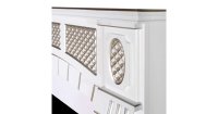 Semineu electric Amsterdam alb & Galileo silver, Art Flame, 1120x1150x300 mm, 2000W - 1
