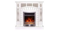 Semineu electric Amsterdam alb & Galileo silver, Art Flame, 1120x1150x300 mm, 2000W - 3