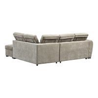 Coltar stanga extensibil cu depozitare, Nuvora, Pako, Bej 244x225x79 cm - 6