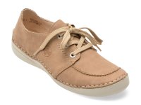 Mocasini RIEKER bej 52545 din piele ecologica premium - 1