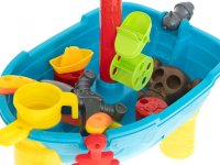 Masuta de joaca pentru apa si nisip pentru copii, Ikonka Corabia Piratilor Blue, cu 25 elemente - 8