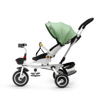 Tricicleta pentru copii Juju Bliss Ride Verde, 3 in 1, pozitie de somn, reversibila, far luminos, muzica, cos depozitare, gentuta, protectie UV, cauciucuri spuma EVA, greutate maxima admisa 25kg - 4