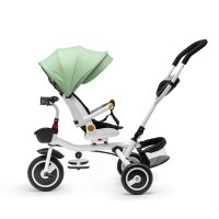 Tricicleta pentru copii Juju Bliss Ride Verde, 3 in 1, pozitie de somn, reversibila, far luminos, muzica, cos depozitare, gentuta, protectie UV, cauciucuri spuma EVA, greutate maxima admisa 25kg - 5