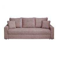 Canapea NICO II LUX extensibila, 3 locuri, cu arcuri si lada depozitare, roz pudra, 220x85x75 cm - 1