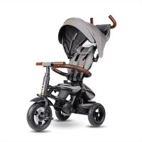 Tricicleta pliabila Qplay Rito Deluxe gri cu scaun ajustabil si frana dubla - 7