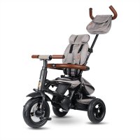 Tricicleta pliabila Qplay Rito Deluxe gri cu scaun ajustabil si frana dubla - 1
