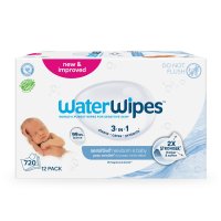 Set 12 pachete servetele umede Water Wipes pentru bebelusi, biodegradabile, 720 bucati - 1