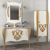 Set mobilier baie Pierre Cardin Hermitage 3 piese alb 115 cm - 4