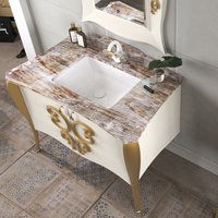 Set mobilier baie Pierre Cardin Hermitage 3 piese alb 115 cm - 3