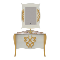 Set mobilier baie Pierre Cardin Hermitage 3 piese alb 115 cm - 1
