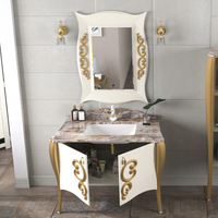 Set mobilier baie Pierre Cardin Hermitage 3 piese alb 115 cm - 2