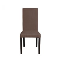 Scaun living TEO, picioare lemn wenge, stofa maro, 46x60x98 cm - 1