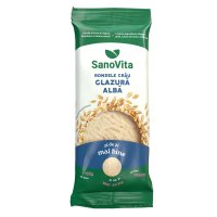 Rondele de grau cu glazura alba SanoVita, 66g - Gustare sanatoasa si delicioasa - 1