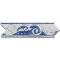 Brau decorativ ceramica 758 Azul 6 x 20 pentru baie si bucatarie - 1