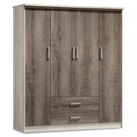 Dulap Olympus cu 4 usi si sertare piele ecologica culoare castillo - toro 159x57x183 - 1