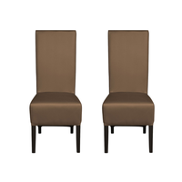Set 2 scaune de living VANESSA cu picioare din lemn wenge si piele ecologica cappuccino, dimensiuni 47x60x110 cm - 1