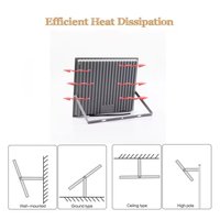 Proiector cu LED-uri de 100W, 10000LM, pentru exterior sau interior, IP66, din sticla mata anti-orbire - 1