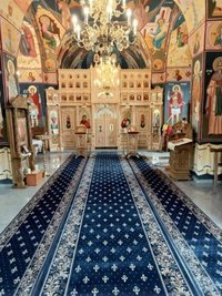 Covor biserica Delta Traversa Lotos Albastru 80x2400 cm - 1