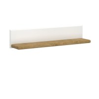 Raft suspendat RIVA, alb + stejar harbor, 120x23,6x25 cm - 1