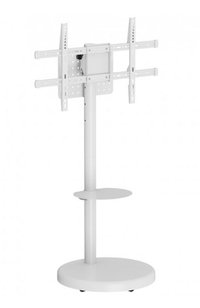Stand TV pe roti Techly ICA-TR55, suport pentru dispozitive multimedia, 37-86 inch, ajustabil (Alb) - 1