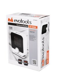 Aeroterma Electrica Evotools 681916 - 1500W cu Rezistenta Ceramica si Flux de Aer de 110 m³/h - 2