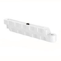 Bariera modulara delimitare traseu karting, piste sau parcari, HDPE, umplere cu apa, anti-impact, rezistenta UV, interior exterior 110x30x35 cm, alb - 1